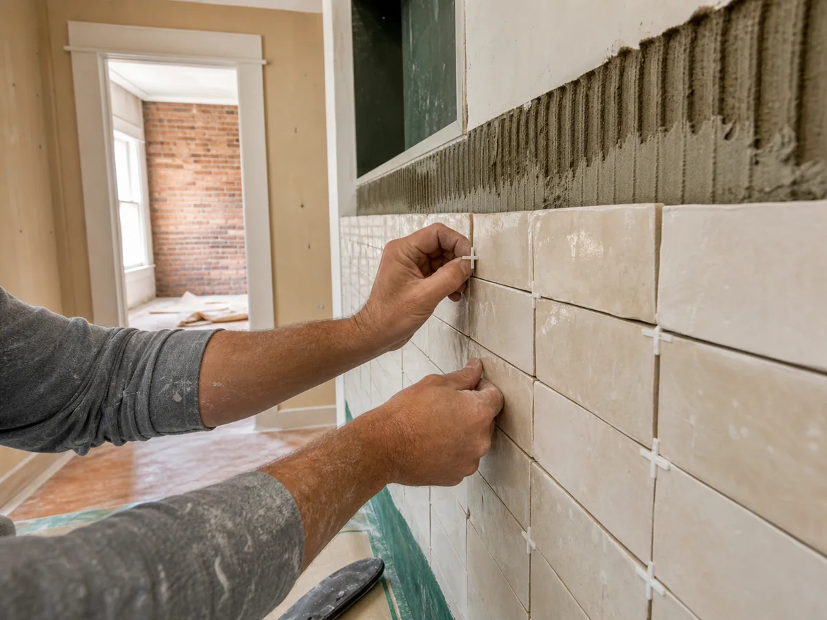 Careful bathroom remodeling craftsmanship in an older Lynchburg home